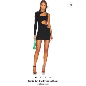 Superdown black mini cutout dress size S